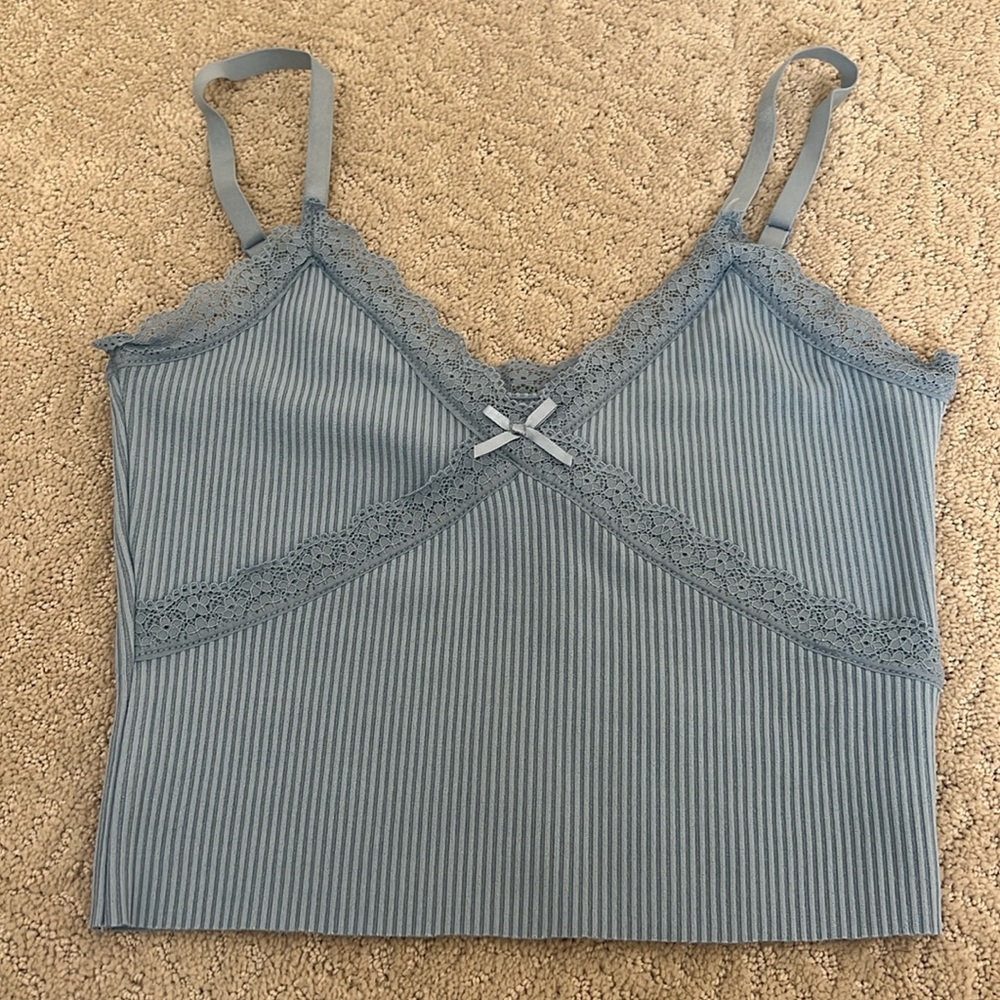 H&M Blue Bow Tank Top